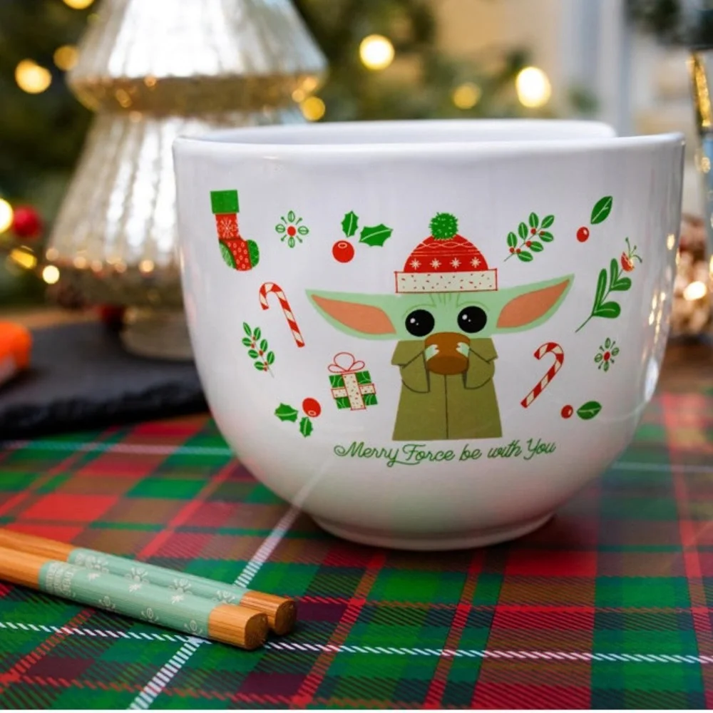 Disney x Star Wars Baby Yoda Bowl and Chopsticks Set | Holiday Collectable